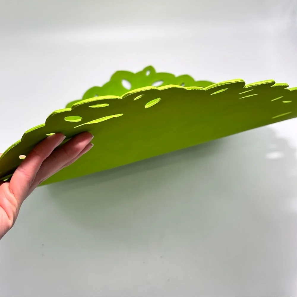 Set of 5 IKEA Lettuce Leaf Silicone Placemats - Lime Green Skutta Saucer Style